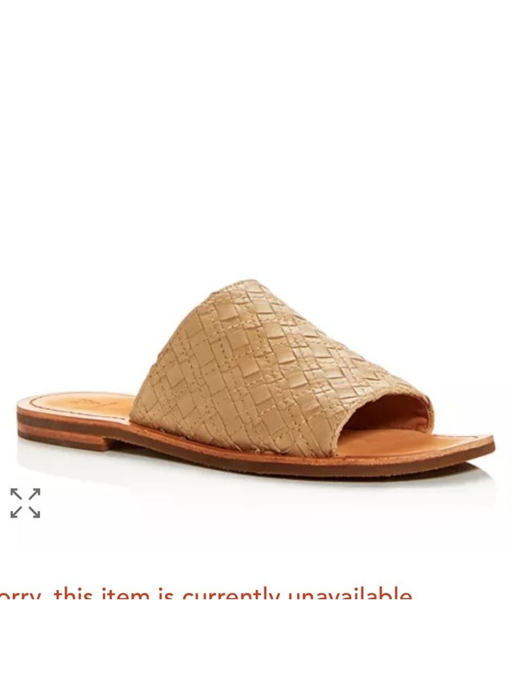 Frye Robin Woven Slide Sandals Beige 5.5